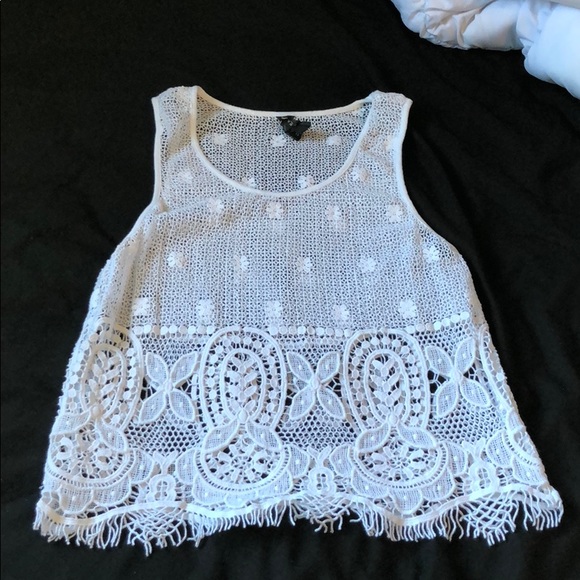 Lace crochet white top - Picture 2 of 4